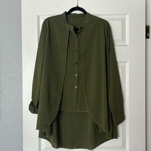 Green blouse